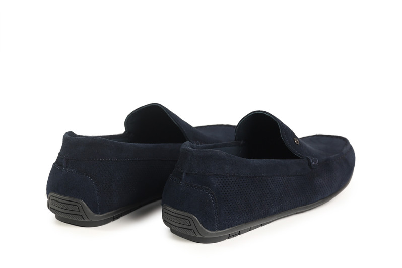 Мокасини чоловічі сині з натуральної замши (008810)