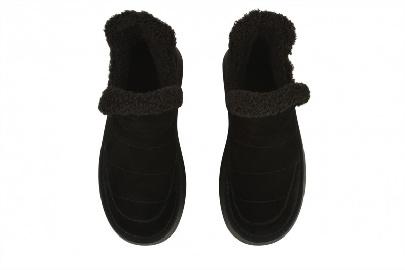 Уггі жіночі чорні з натуральної замши (008578)