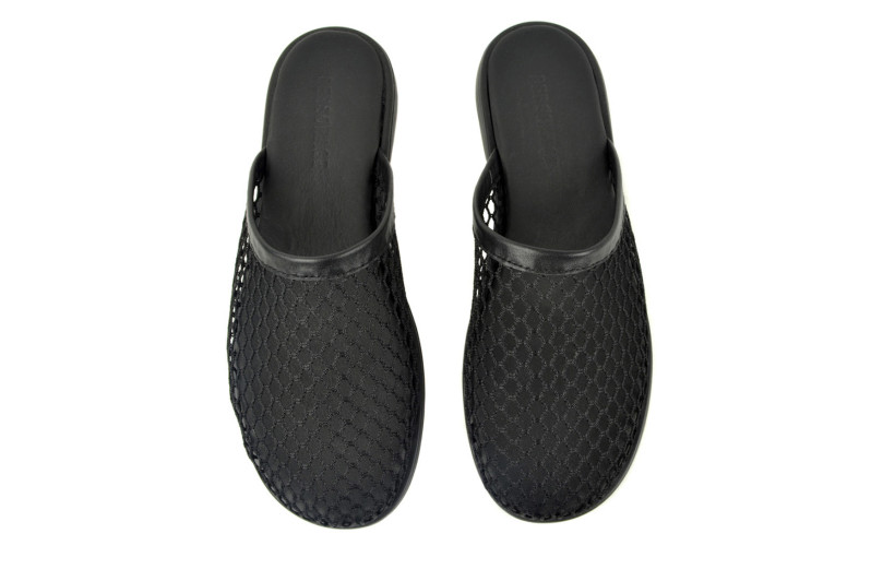 Мюлі чорні з текстилю (009053)