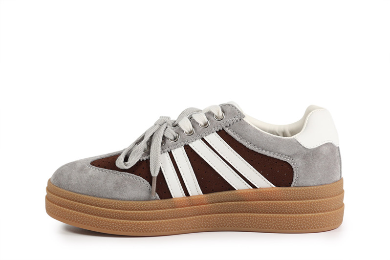 Кеди жіночі сірі з натуральної замші (008824)