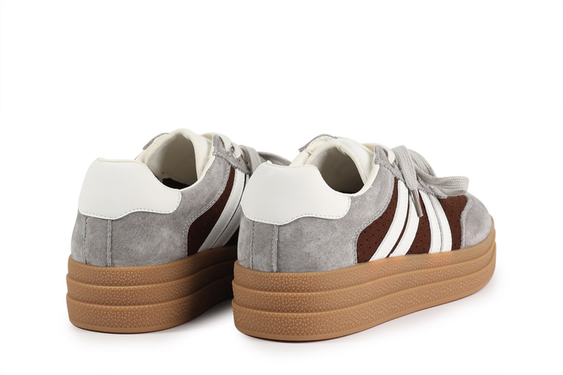 Кеди жіночі сірі з натуральної замші (008824)