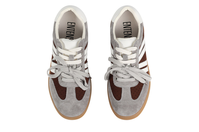 Кеди жіночі сірі з натуральної замші (008824)