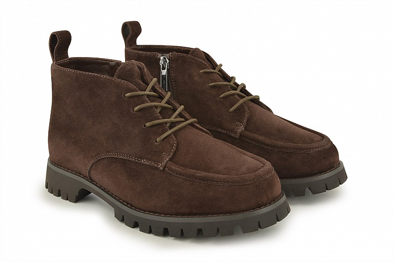 Черевики жіночі коричневі з натуральної замші (008520)