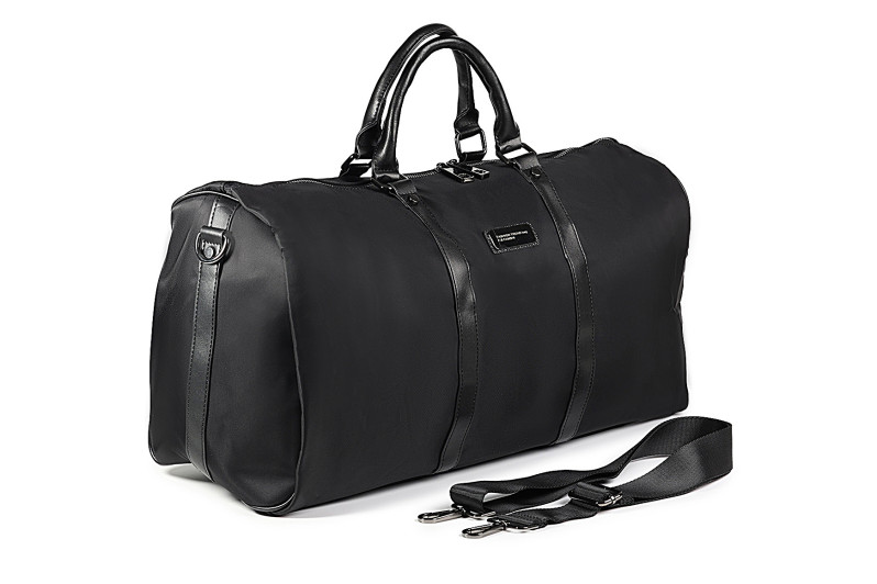 Сумка дорожня чорна з текстилю (008905)