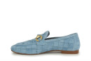 Лофери жіночі блакитні з натуральної замші (009045)