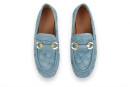 Лофери жіночі блакитні з натуральної замші (009045)