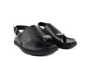 Сандалі жіночі чорні з натуральної шкіри (009049)