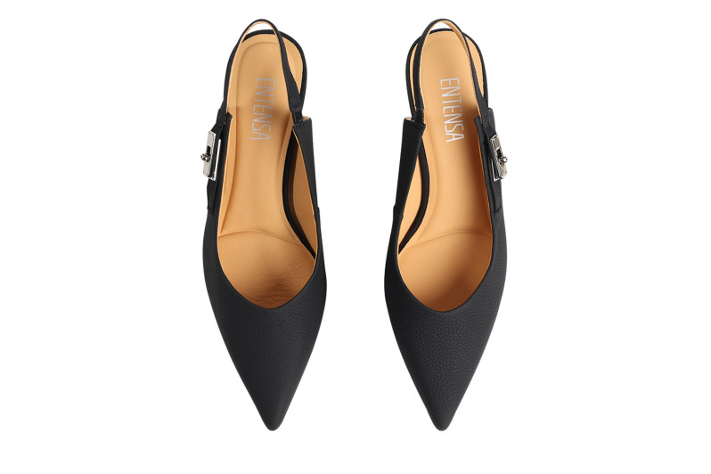 Туфлі жіночі чорні з натуральної шкіри (008872)