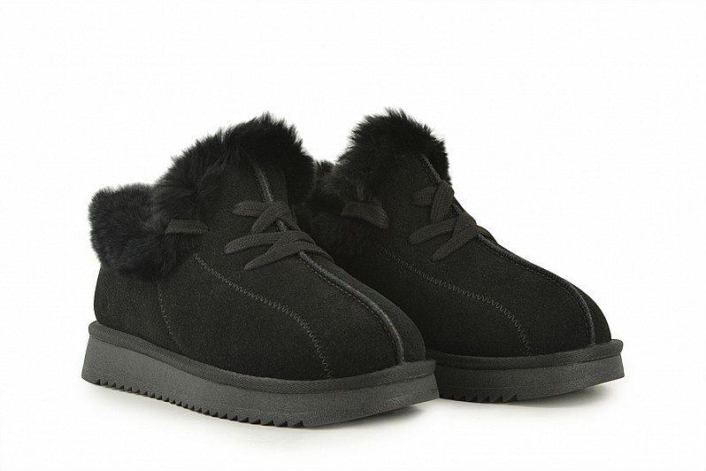 Уггі жіночі чорні з натуральної замши (008521)