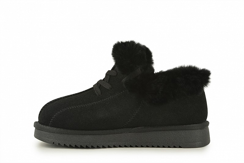 Уггі жіночі чорні з натуральної замши (008521)