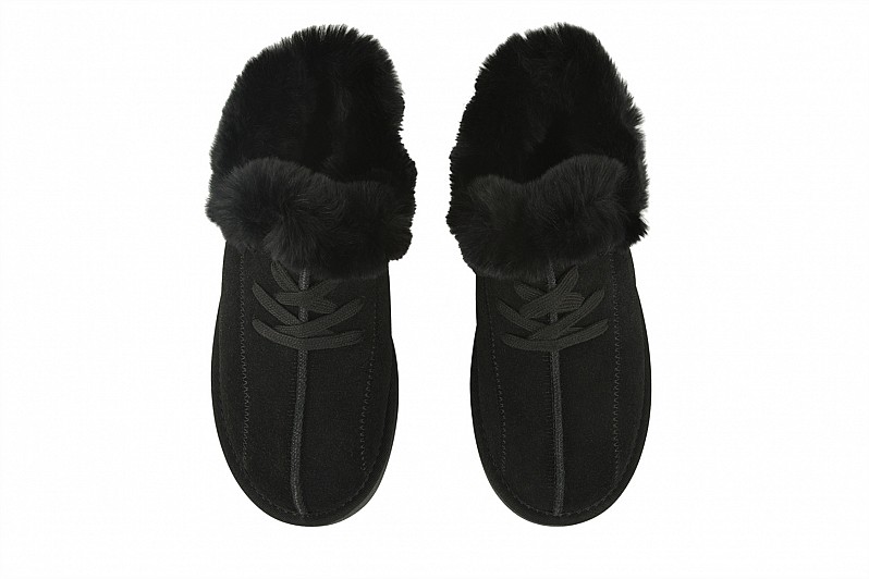 Уггі жіночі чорні з натуральної замши (008521)