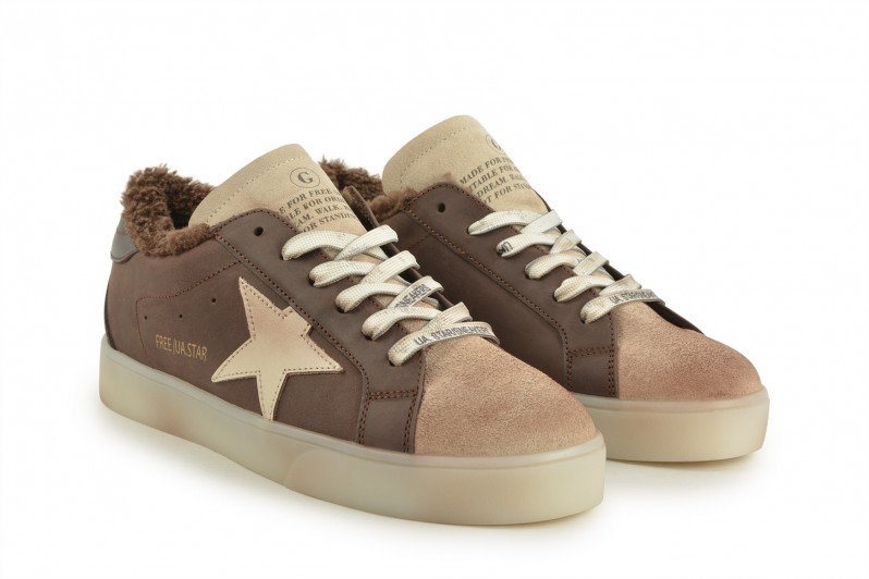 Кеди жіночі коричневі з натуральної шкіри, натуральної замші (008672) Кеди жіночі коричневі з натуральної шкіри, натуральної замші (008672)