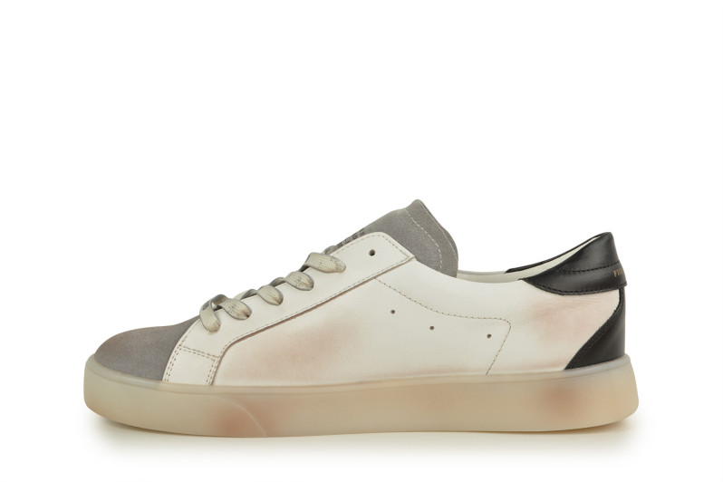 Кеди жіночі білі з натуральної шкіри, натуральної замші (008939)