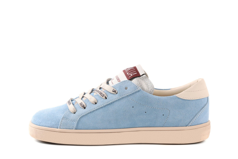 Кеди жіночі блакитні з натуральної замші (009091)