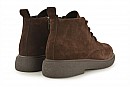 Ботинки женские коричневые из натуральной замши (008557)
