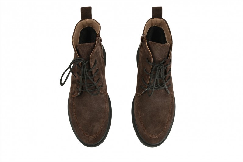 Черевики жіночі коричневі з натуральної замші (008689)