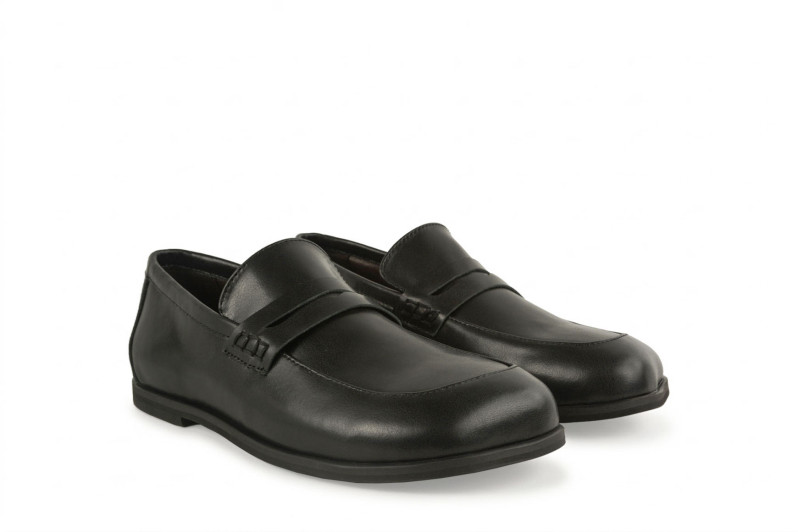 Лофери жіночі чорні з натуральної шкіри (009021)