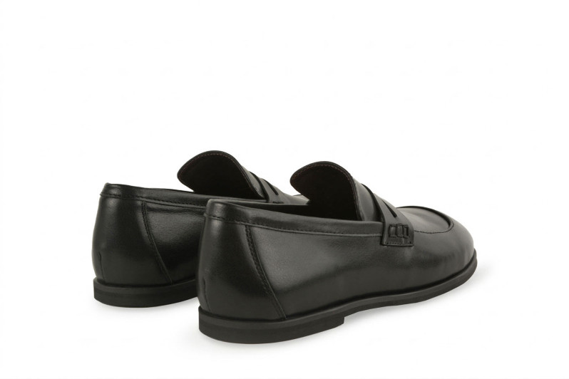 Лофери жіночі чорні з натуральної шкіри (009021)