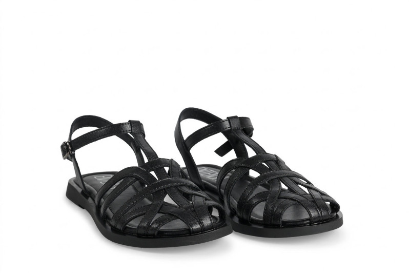 Босоніжки жіночі чорні з натуральної шкіри (008932)