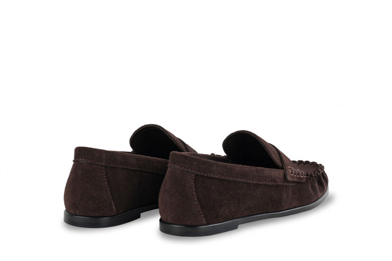Лофери жіночі коричневі з натуральної замші (008986)