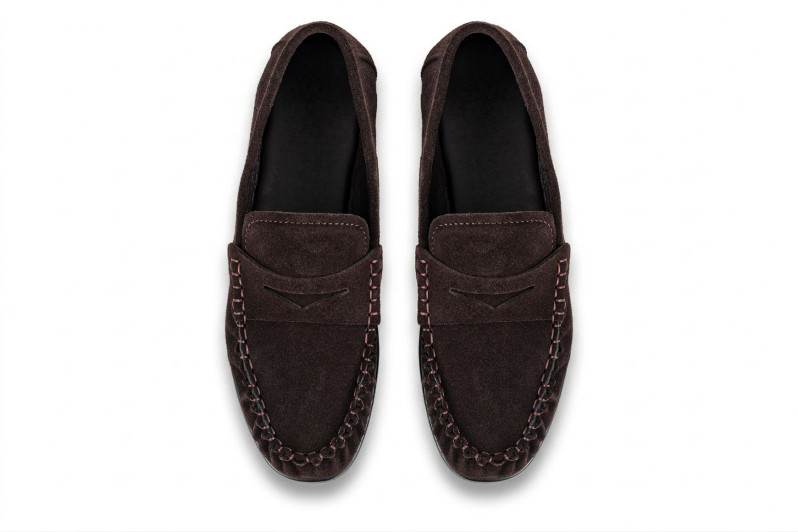 Лофери жіночі коричневі з натуральної замші (008986)