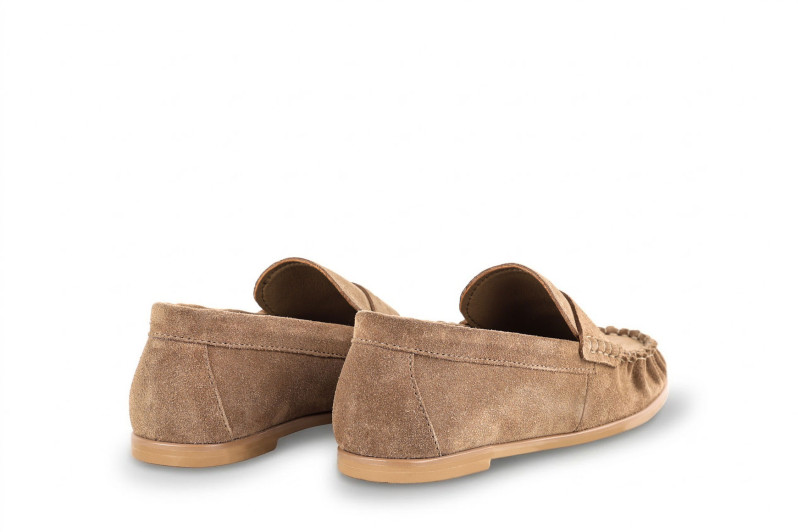 Лофери жіночі бежеві з натуральної замші (008987)