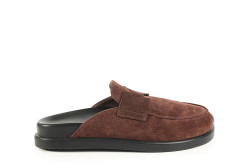 Мюлі коричневі з натуральної замши (008799)
