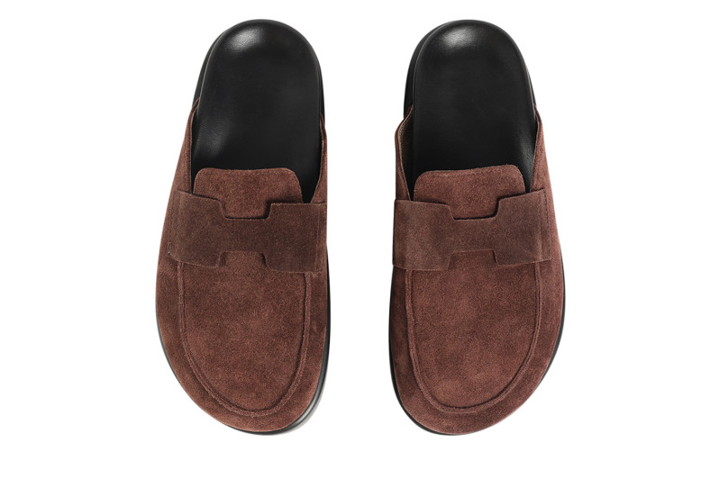 Мюлі коричневі з натуральної замши (008799)