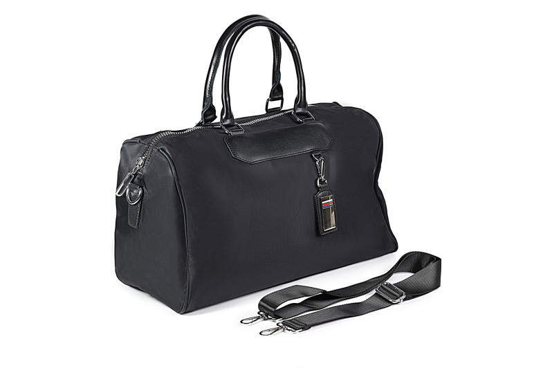 Сумка дорожня чорна з текстилю (008904)