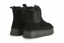 Уггі жіночі чорні з натуральної замши (008658)
