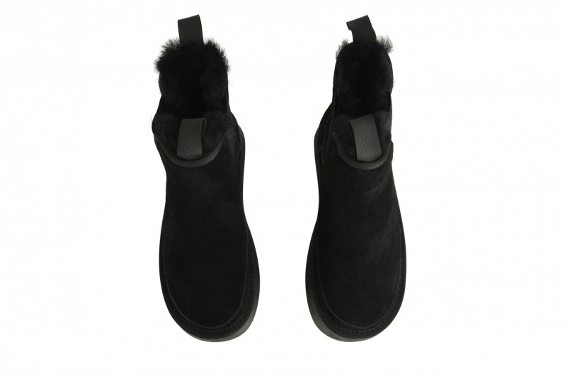 Уггі жіночі чорні з натуральної замши (008658)