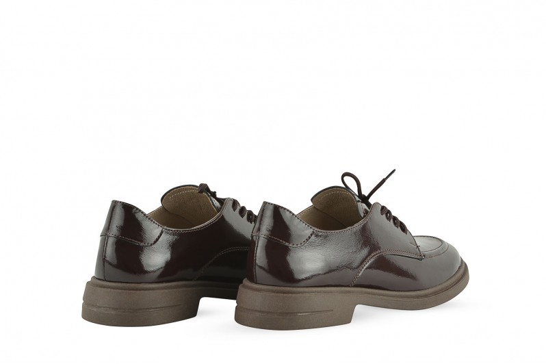 Туфлі жіночі бордові з натурального лаку (008458)