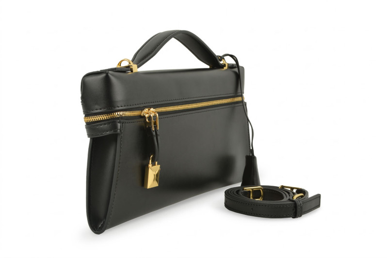 Сумка жіноча чорна з натуральної шкіри (009044)