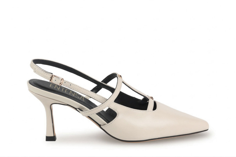 Туфлі жіночі молочні з натуральної шкіри (008946)