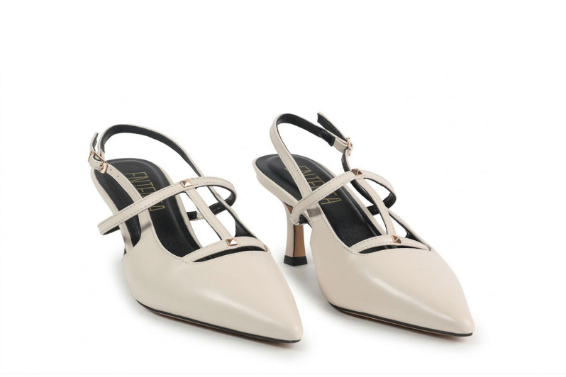 Туфлі жіночі молочні з натуральної шкіри (008946)