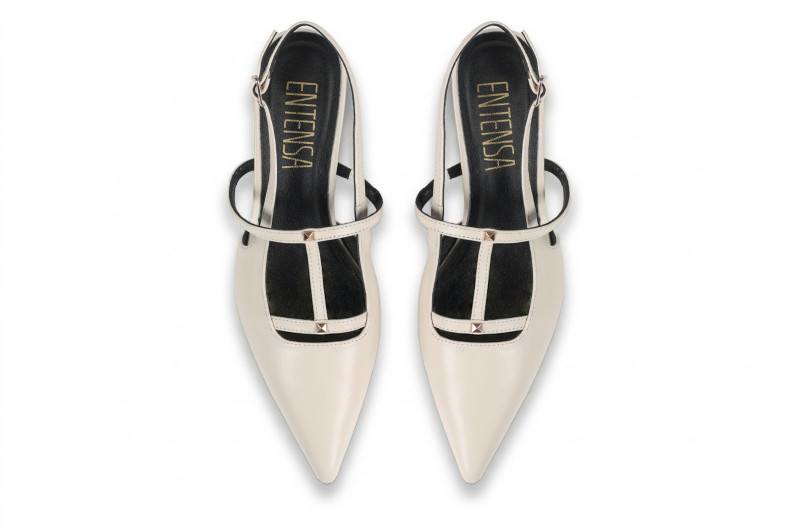 Туфлі жіночі молочні з натуральної шкіри (008946)