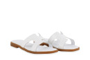 Шльопанці жіночі білі з натуральної шкіри (008999)