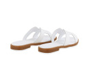 Шльопанці жіночі білі з натуральної шкіри (008999)