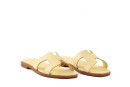 Шльопанці жіночі жовті з натуральної шкіри (009080)