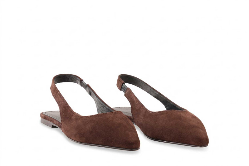 Туфлі жіночі коричневі з натуральної замши (009076)