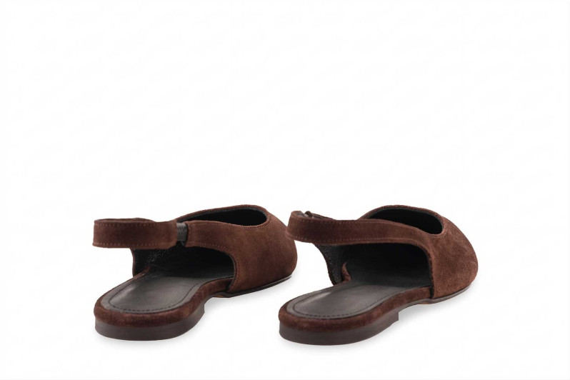 Туфлі жіночі коричневі з натуральної замши (009076)