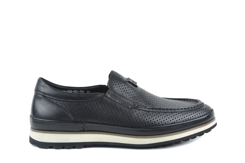 Туфлі чоловічі чорні з натуральної шкіри (009048)