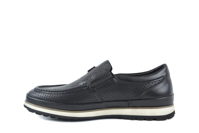 Туфлі чоловічі чорні з натуральної шкіри (009048)