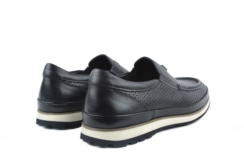 Туфлі чоловічі чорні з натуральної шкіри (009048)