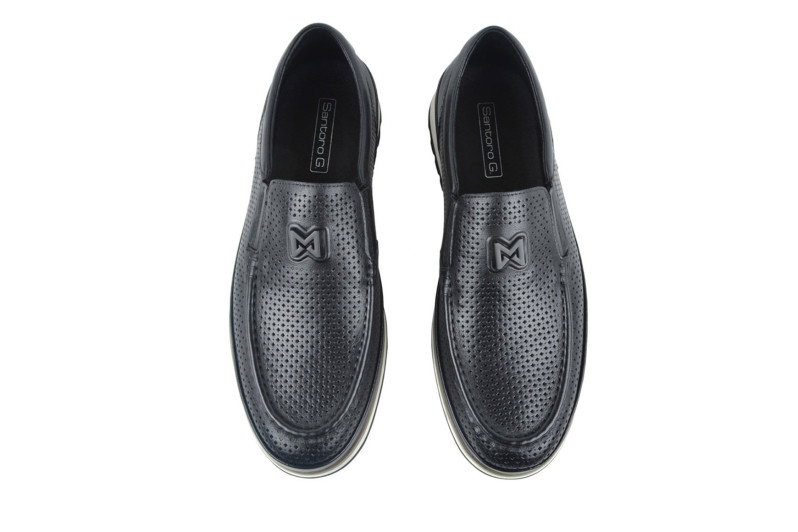 Туфлі чоловічі чорні з натуральної шкіри (009048)