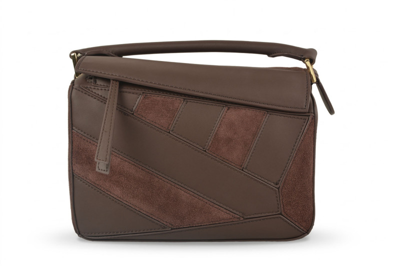 Сумка жіноча коричнева з натуральної шкіри, натуральної замши (009032)