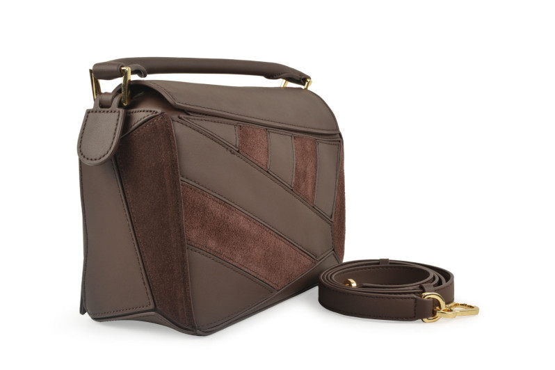 Сумка жіноча коричнева з натуральної шкіри, натуральної замши (009032)