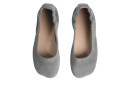 Балетки жіночі сірі з натуральної замші (008876)