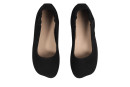 Балетки жіночі чорні з натуральної замші (008917)