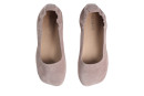 Балетки жіночі пудрові з натуральної замші (008877)